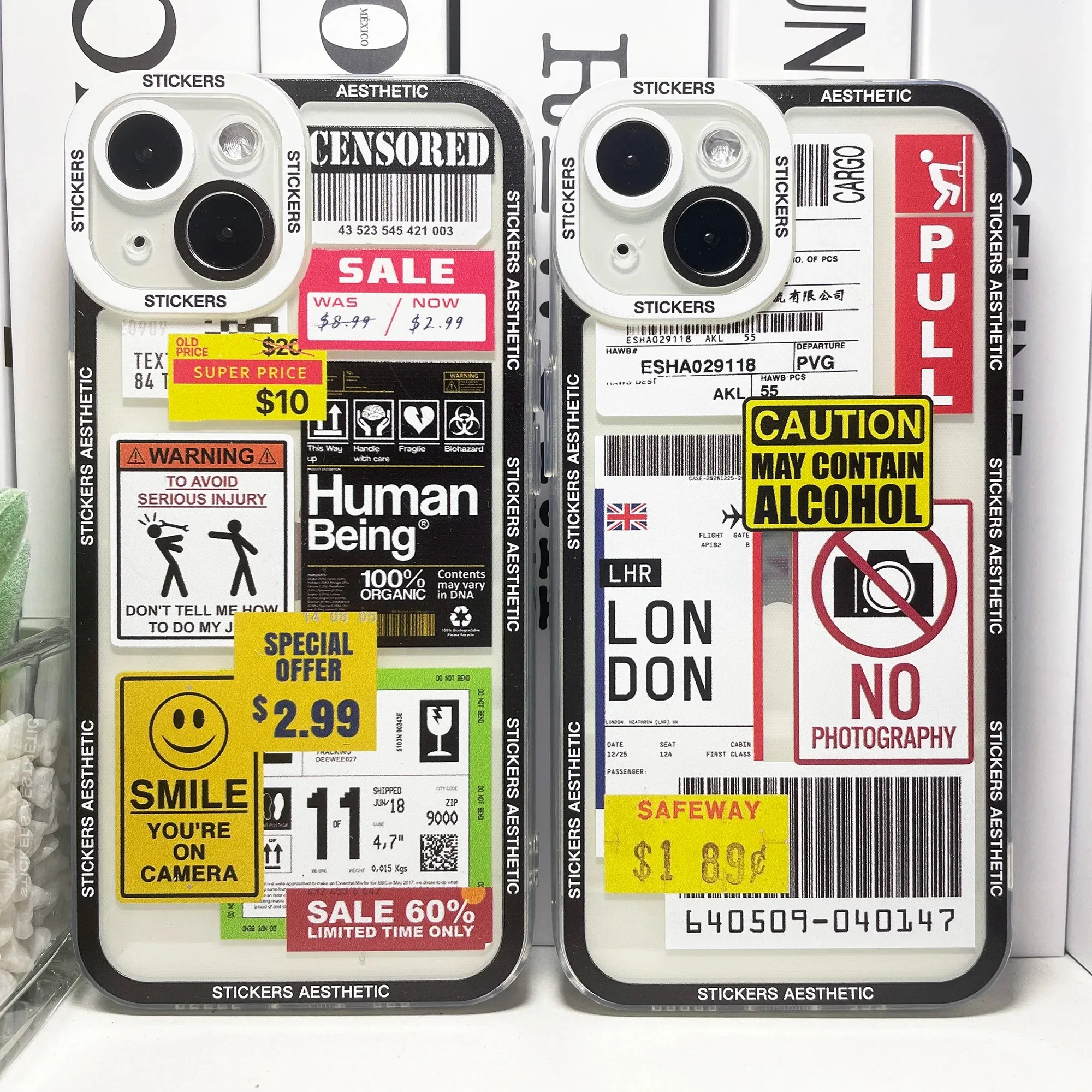 Наклейки с коллажем Mix Labels эстетический чехол для телефона Samsung Galaxy S10 S20 S21 S22 S23 S24 FE