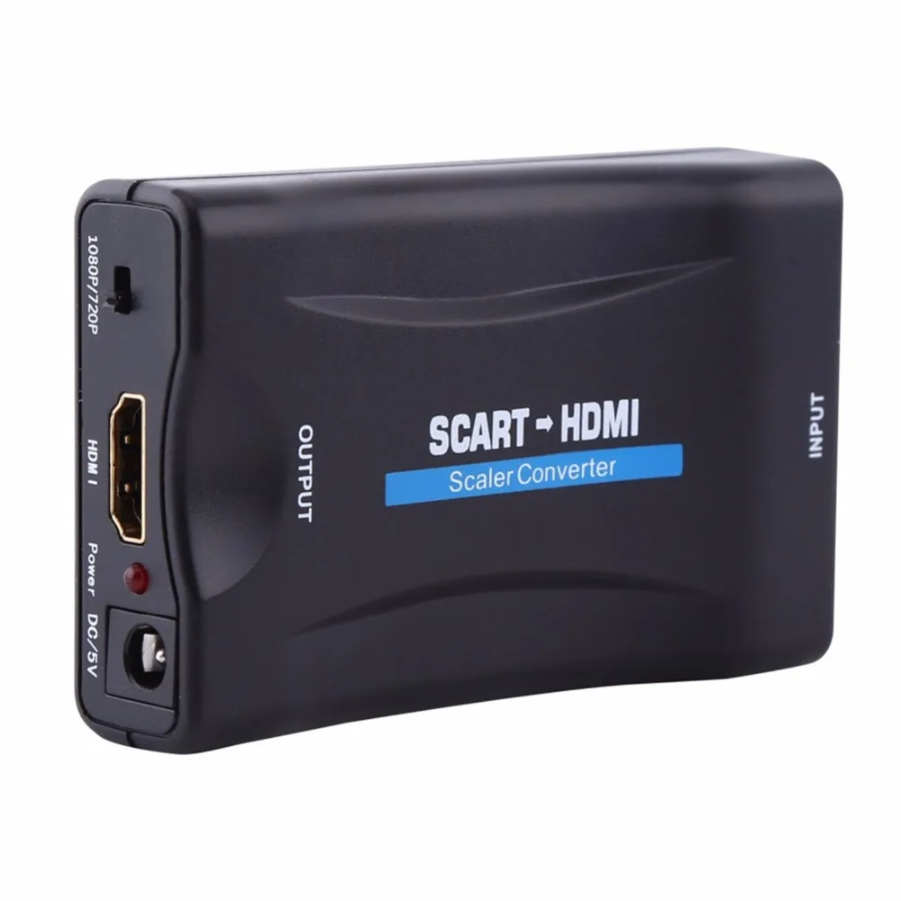 Адаптер преобразователь SCART в HDMI-совместимый с 1080P видео аудио высококлассный для
