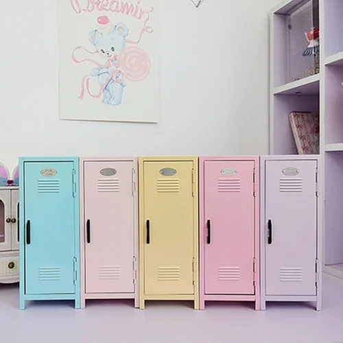 

Rectangle Cabinet Bin Collection Box Storage Cosmetic Anime Color Girl Pure Cute Desktop Iron Organizer Rack Storage Box Storage
