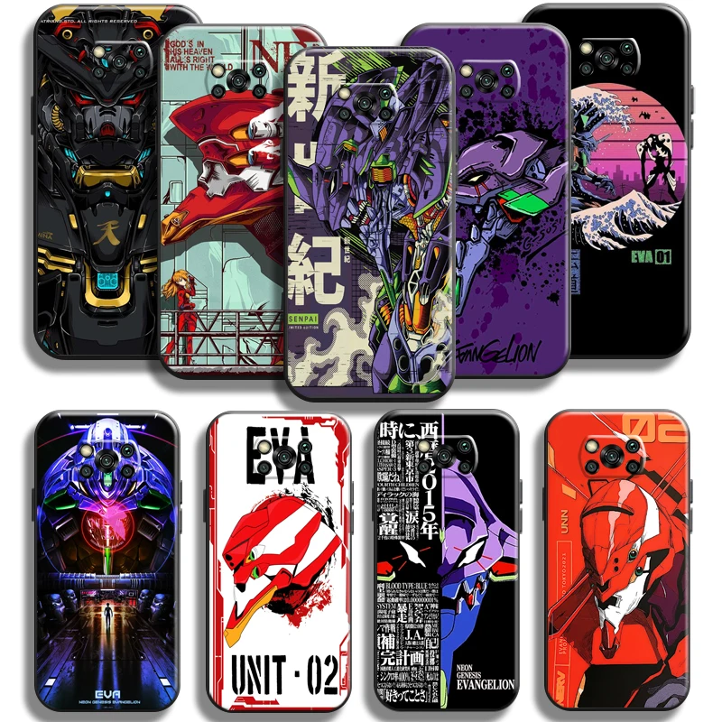 

Neon Genesis Evangelion EVA Case For Xiaomi Poco X3 Pro NFC For POCO X3 GT Phone Case Coque Carcasa Back Silicone Cover Funda