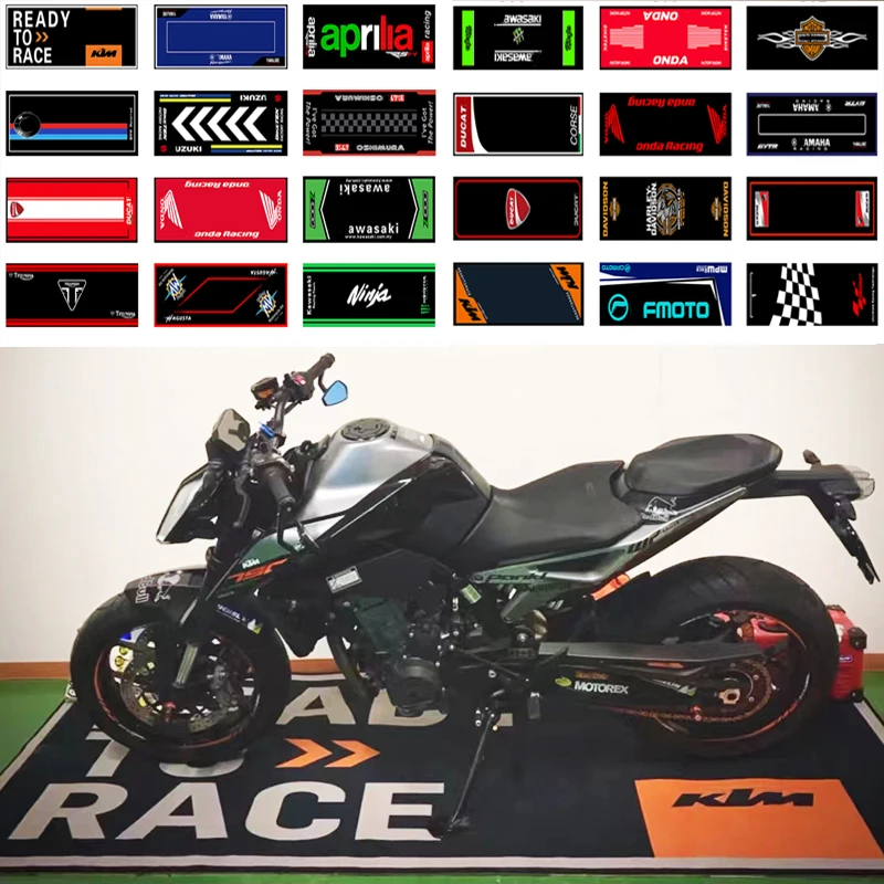 

Cool Motorcycle Mat Racing Moto Carpets Suitable For Honda Kawasaki Yamaha BMW Floor Decoration Anti-slip Rugs Display Carpet