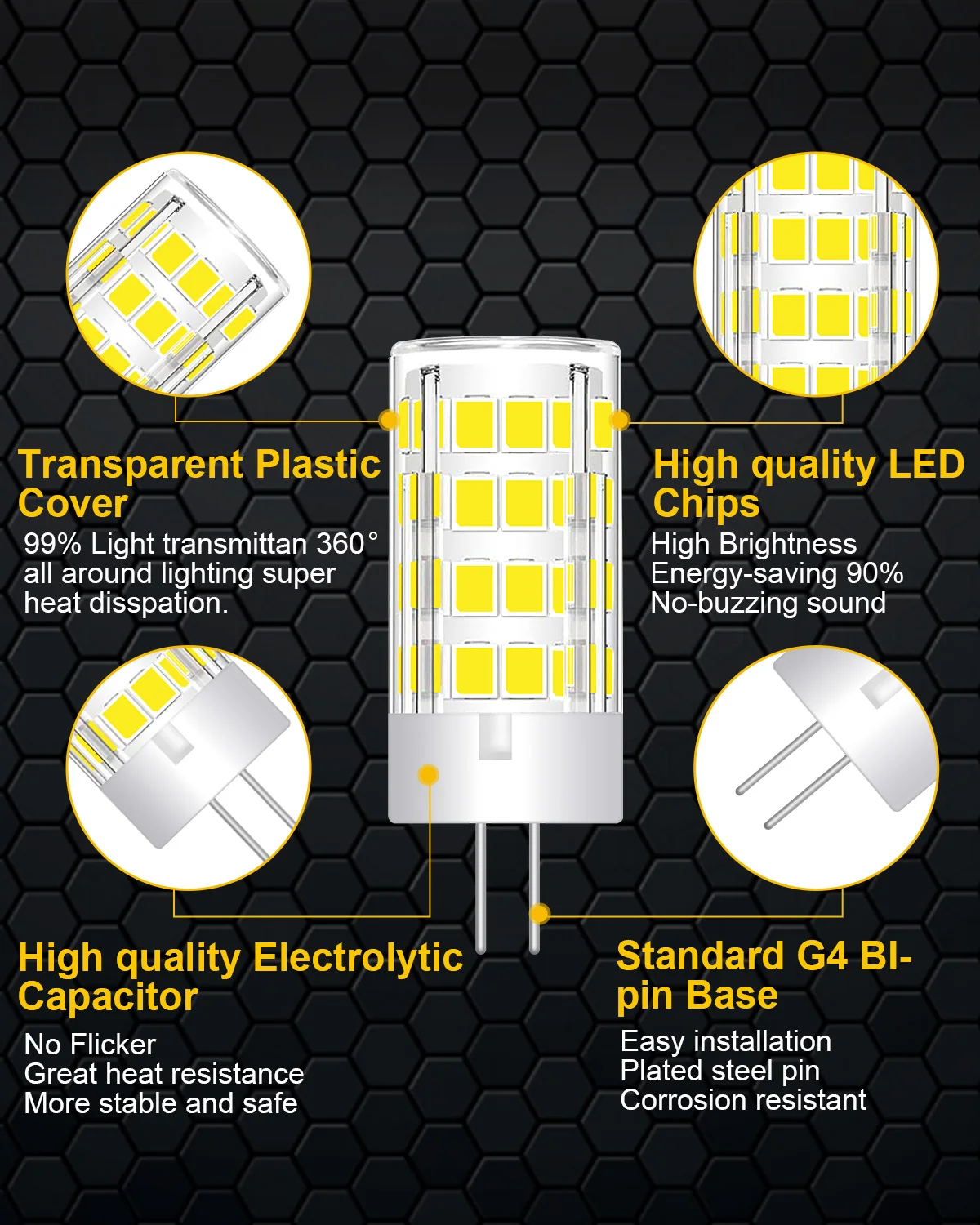 Лампочка светодиодная лампочка светодиодный G4 51SMD 3528 сменные Галогенные