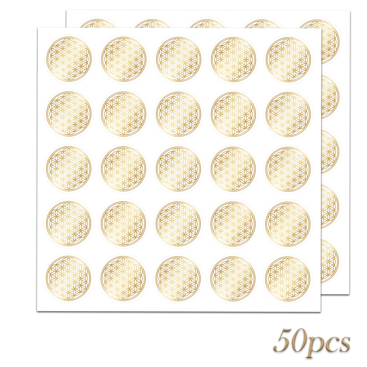 

Прозрачные наклейки «Цветок жизни»