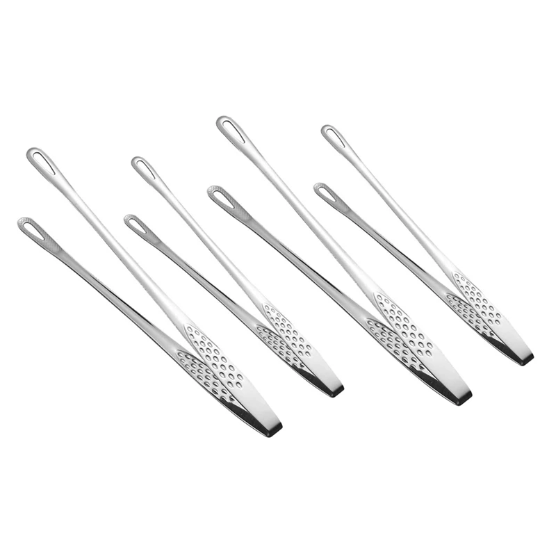 

Hot XD-4PCS Stainless Steel Food Tongs, Kitchen Tweezers,Multifunctional Tools For Cooking, Grilling, Baking