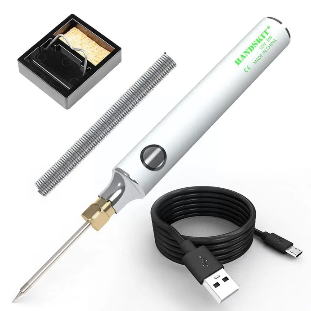 

Электрический паяльник 5 В, 8 Вт, USB, комплект, портативный микроэлектронный сварочный инструмент, быстрые ремонтные инструменты, нагрев B0E7
