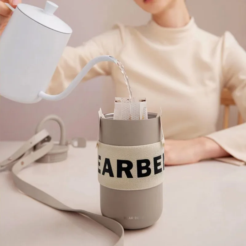 

Кофейная кружка из нержавеющей стали с веревкой, 300-400 мл