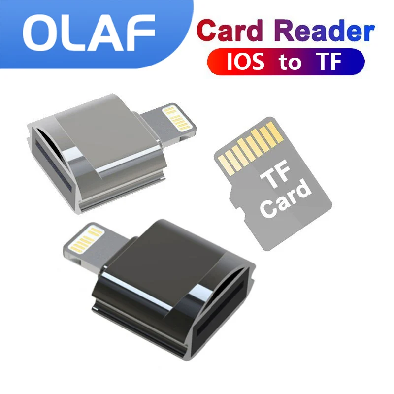 

For iPhone SD TF Card Reader Adapters for IOS 13 Above System OTG Memory Card Reader For iPad/iPod iPhone 14 13 PRO Mobile Phone