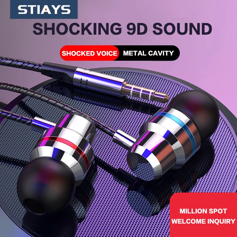 

Проводные наушники STIAYS AUX 3,5 мм USB Type C, звукоизоляция, управление громкостью, микрофон, стерео для Huawei P40 MP3/MP4