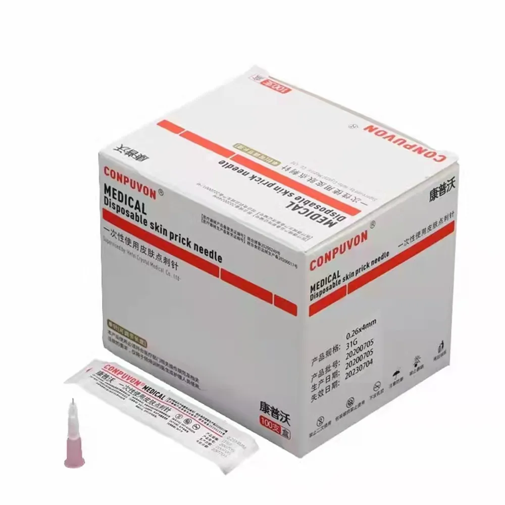 Skin prick needle Piercing Transparent Syringe Injection glue Clear Tip Cap ForPharmaceutical injection 31G |