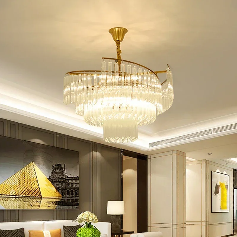 Хрустальные подвесные светильники среднего века роскошные виллы лобби