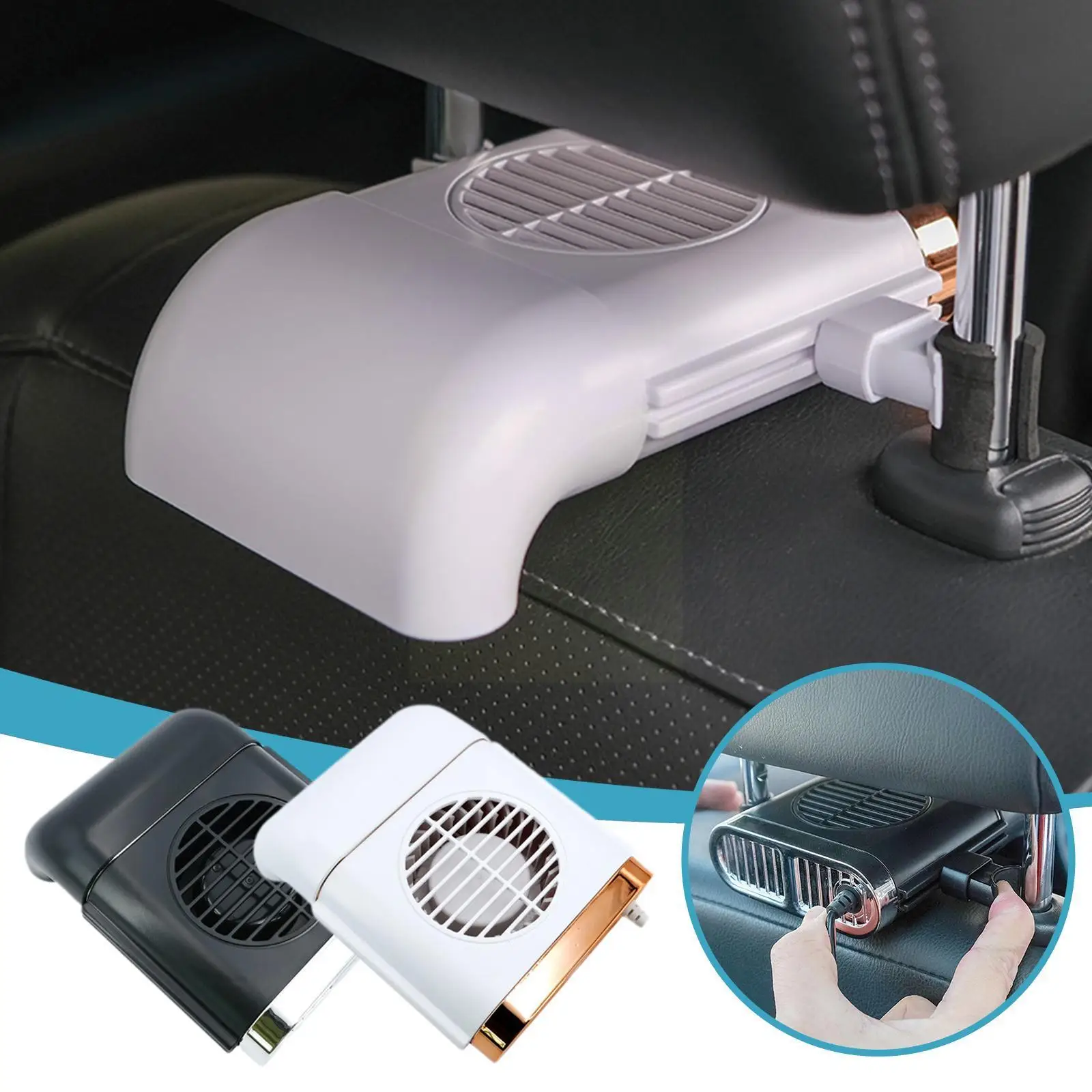 

Car Back Seat Mini USB Fan Foldable Silent Fan Multifunctional Back Auto Accessories USB Interior Fan Seat Car Creative X6G6