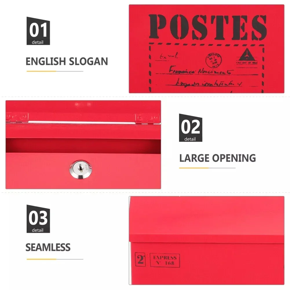 Почтовый ящик большой емкости почтовый в стиле ретро безопасный и частный