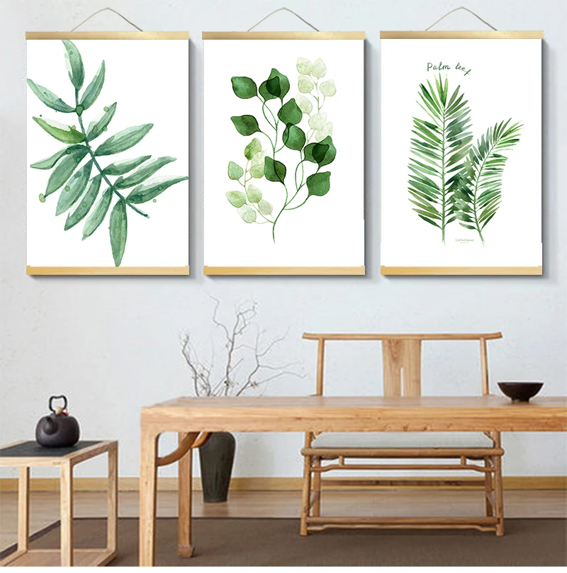 

custom posters and Plant Leaves Landscape prints nordic poster Wall Art Canvas Painting Picture for Living Room Home Decor
