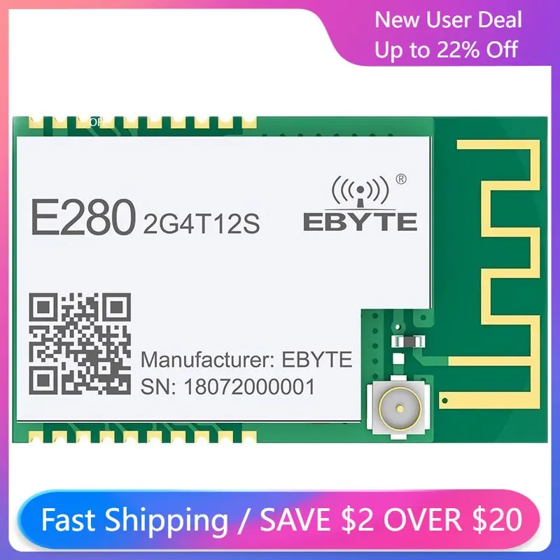 SX1280 LoRa Transceiver Wireless Ranging UART 2.4GHz Serial Module 12dBm 3km E280-2G4T12S RF Receiver Spread Spectrum IoT