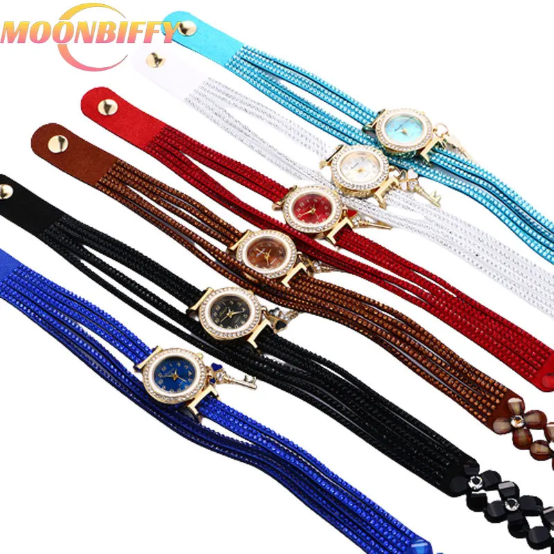 Часы наручные женские с кожаным