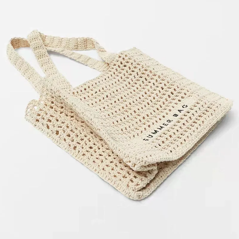 

Summer Woven Handbags Bohemian Hollow Crochet Women Shoulder Bag Designer Bag for Women 2022 Brands Bali Shopper Purse Tote Ins