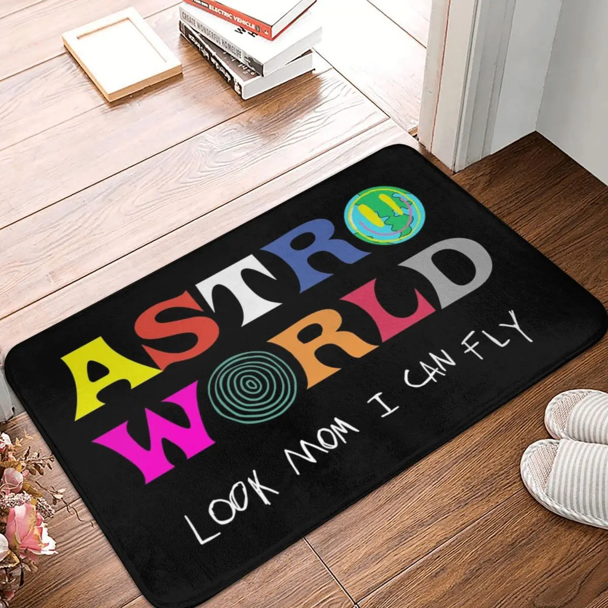 

ASTROWORLD Look Mum I Can Fly Doormat Polyester Floor Mat Sand Scraping Carpet Kitchen Entrance Home Rugs Mats Anti-slip Footpad