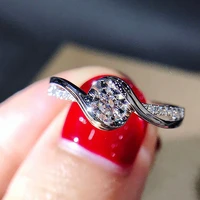 new elegant women wedding finger rings inlaid aaa cubic zirconia silver color band new designed female jewelry drop shipping