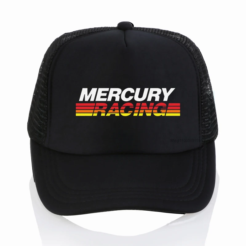 

Новинка, бейсболка с логотипом Mercury Racing, мужская и женская бейсболка с дышащей сеткой, Кепка-тракер, регулируемые бейсболки