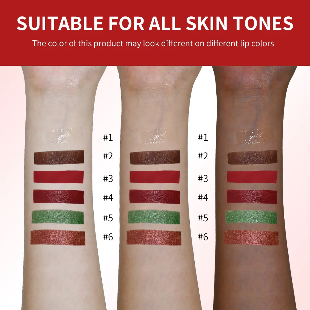 Рождественский красочный блеск для губ набор масел женский долговечная