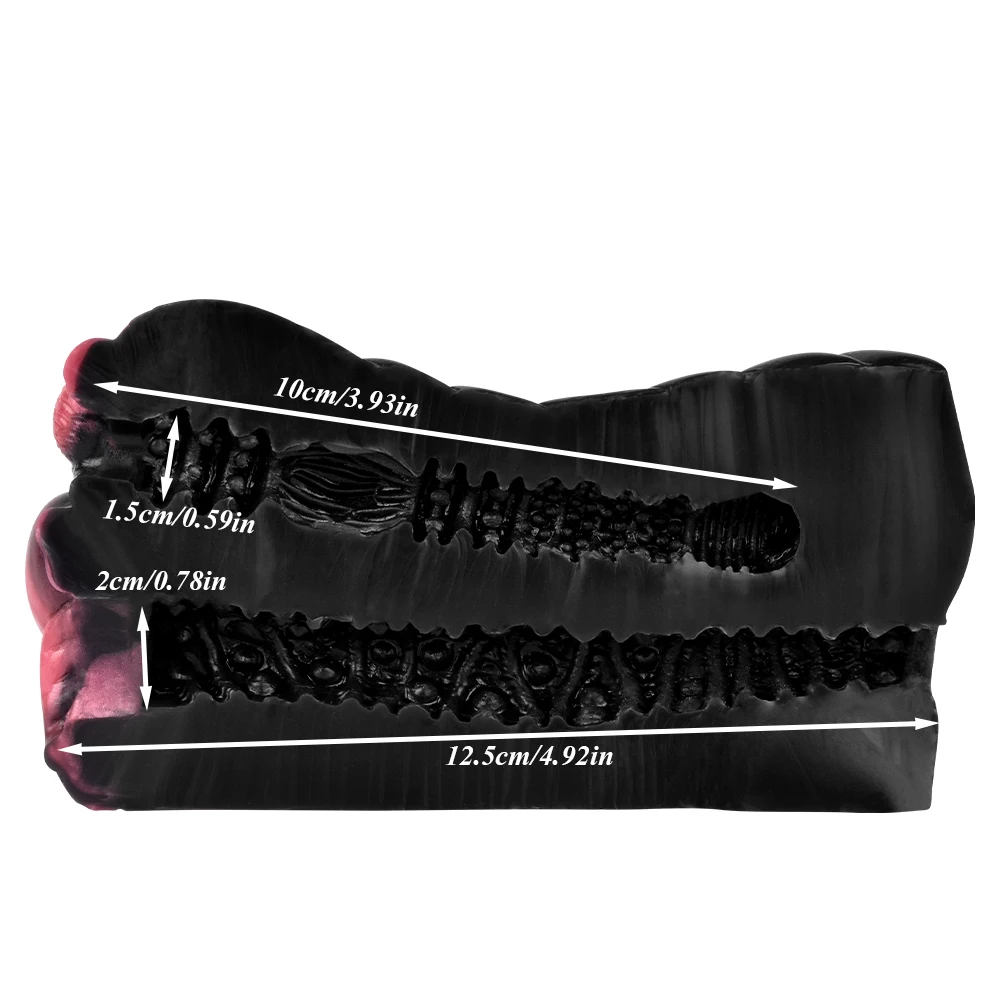 Мужской мастурбатор GEEBA Fantasy с искусственным мехом животного двумя отверстиями