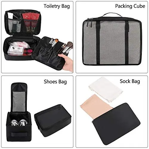 8 Set Packing Cubes Luggage Packing Organizers for Travel Accessories