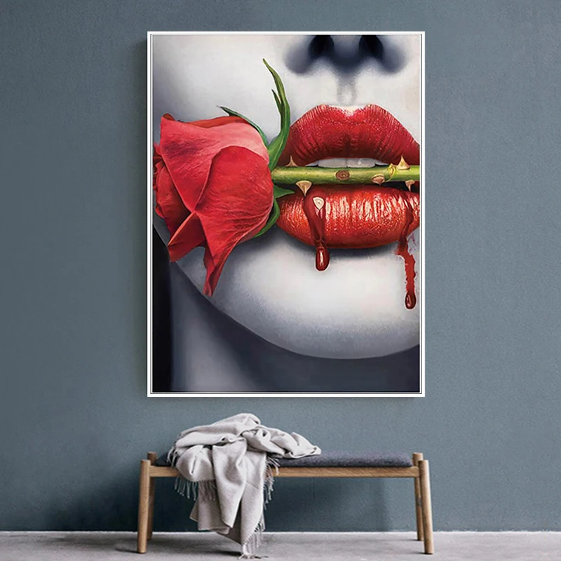 

YOUQU 5D DIY Diamond Painting Character Full Square/round Diamond Embroidery “Red Rose” Home Art Decoration Gift Set