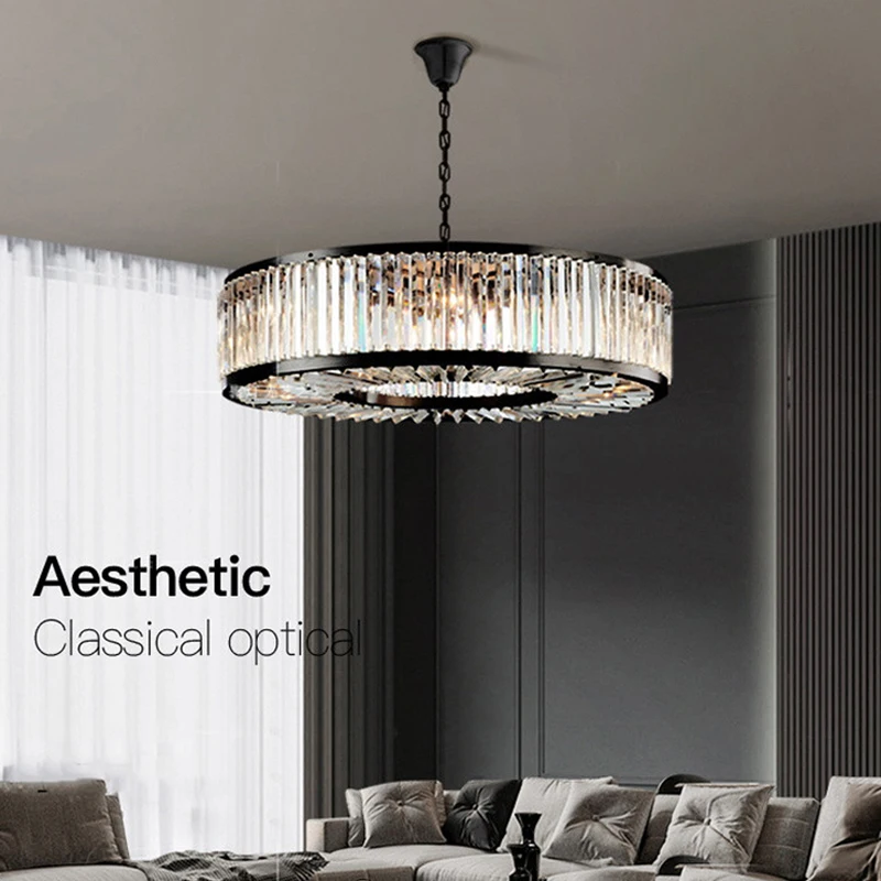 

American-style Living Room Chandelier Indoor Lighting Ring Lighting Bedroom Dining Room Glorious Luxury Led Crystal Chandelier
