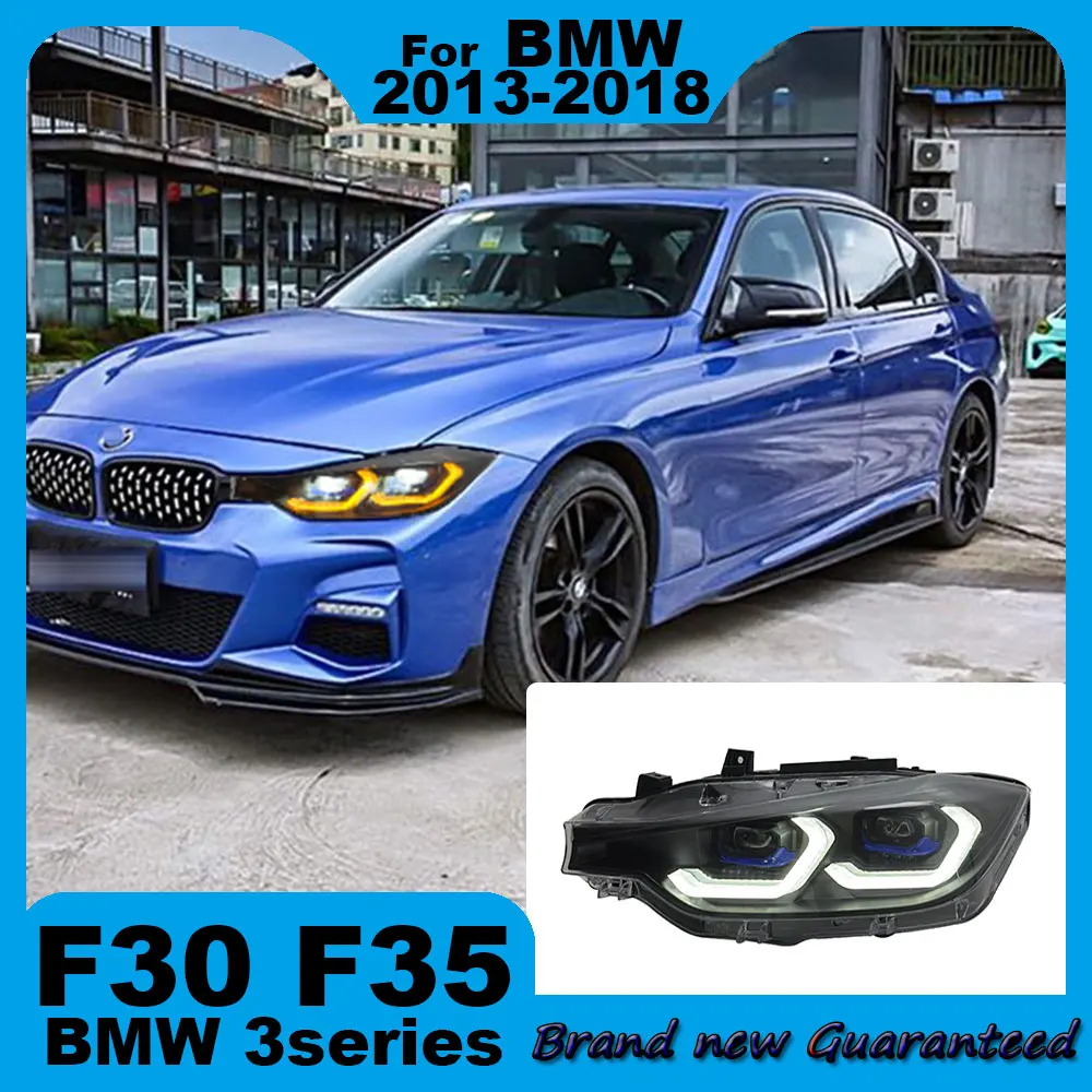 Фото Для BMW 3 серии F30 F35 2013-2015 2016 2017 2018 светодиодные фары DRL Angel Eye проектор линзы автомобильные ксеноновые лампы аксессуары №2