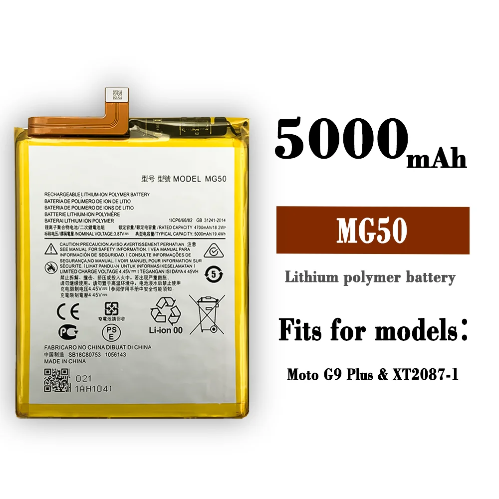 

NEW Original High Quality 5000mAh MG50 Battery For Motorola Moto G9 Plus XT2087-1