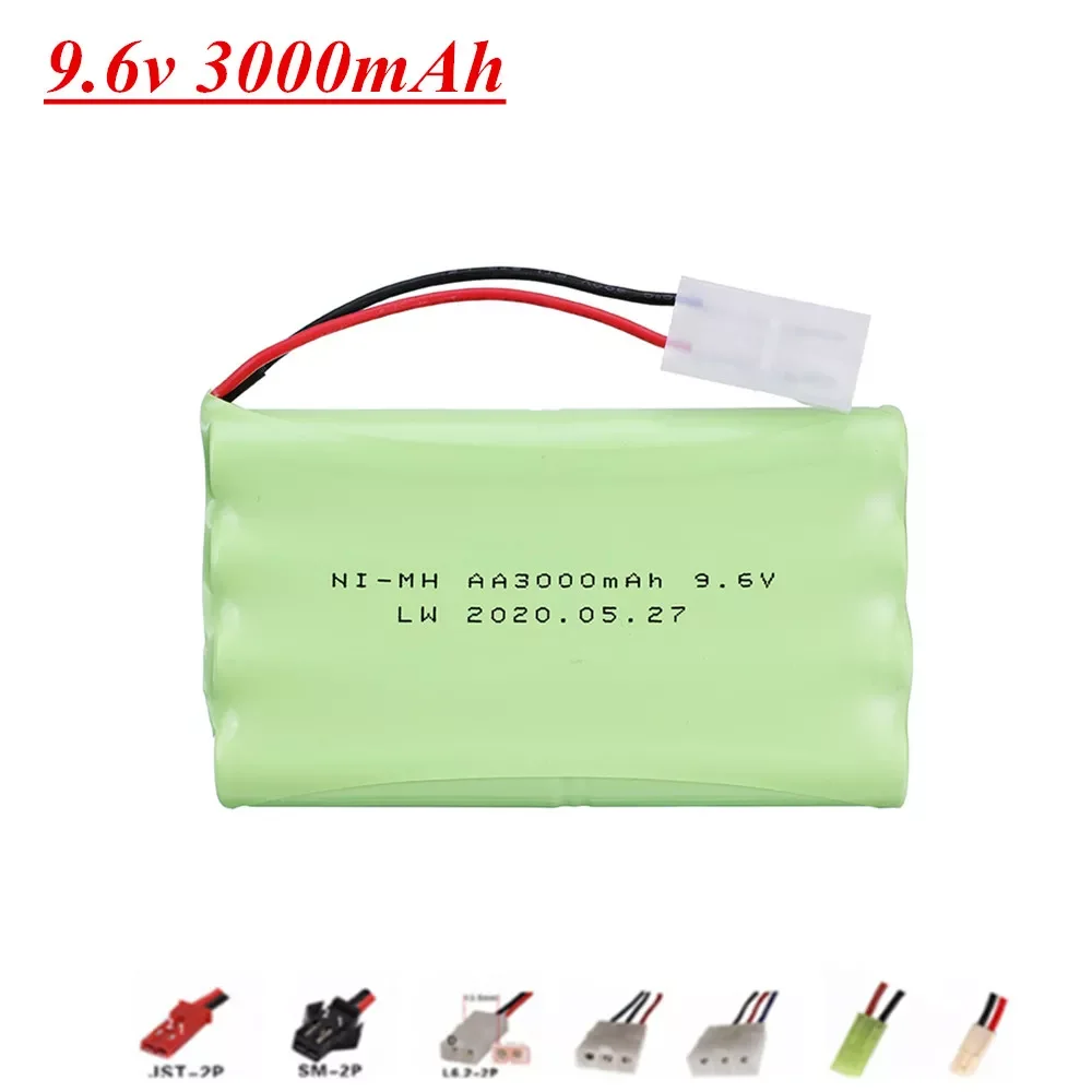 

2023New 3000mah Rechargeable Battery For Rc toys Cars Tanks Robots Gun NiMH Battery AA 9.6v 2400mah Batteries Pack For Rc Boat 1