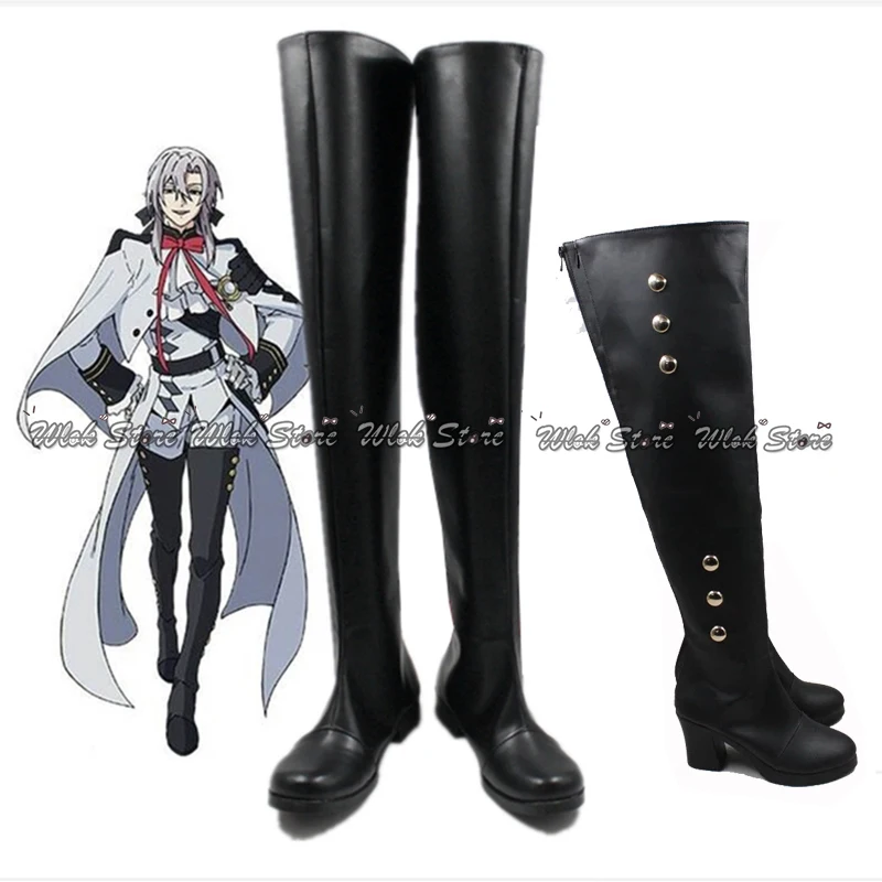 

Аниме сераф Конца Owari no Seraph Mikaela Hyakuya косплей ботинки для Хэллоуина вечерние ботинки на заказ любой размер