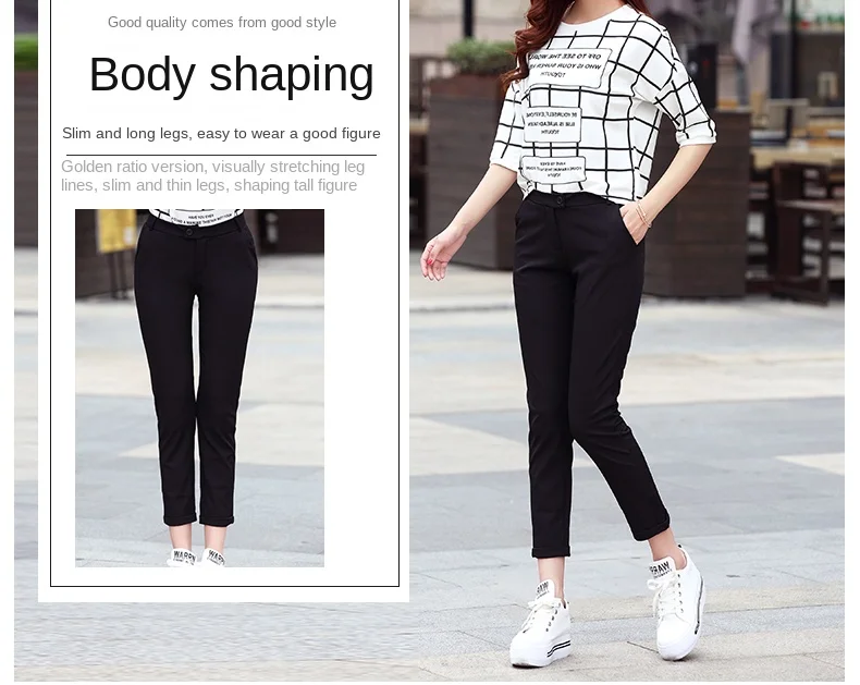 Ms summer new golf trousers casual elastic quick-drying cultivate one's morality nine minutes of pants