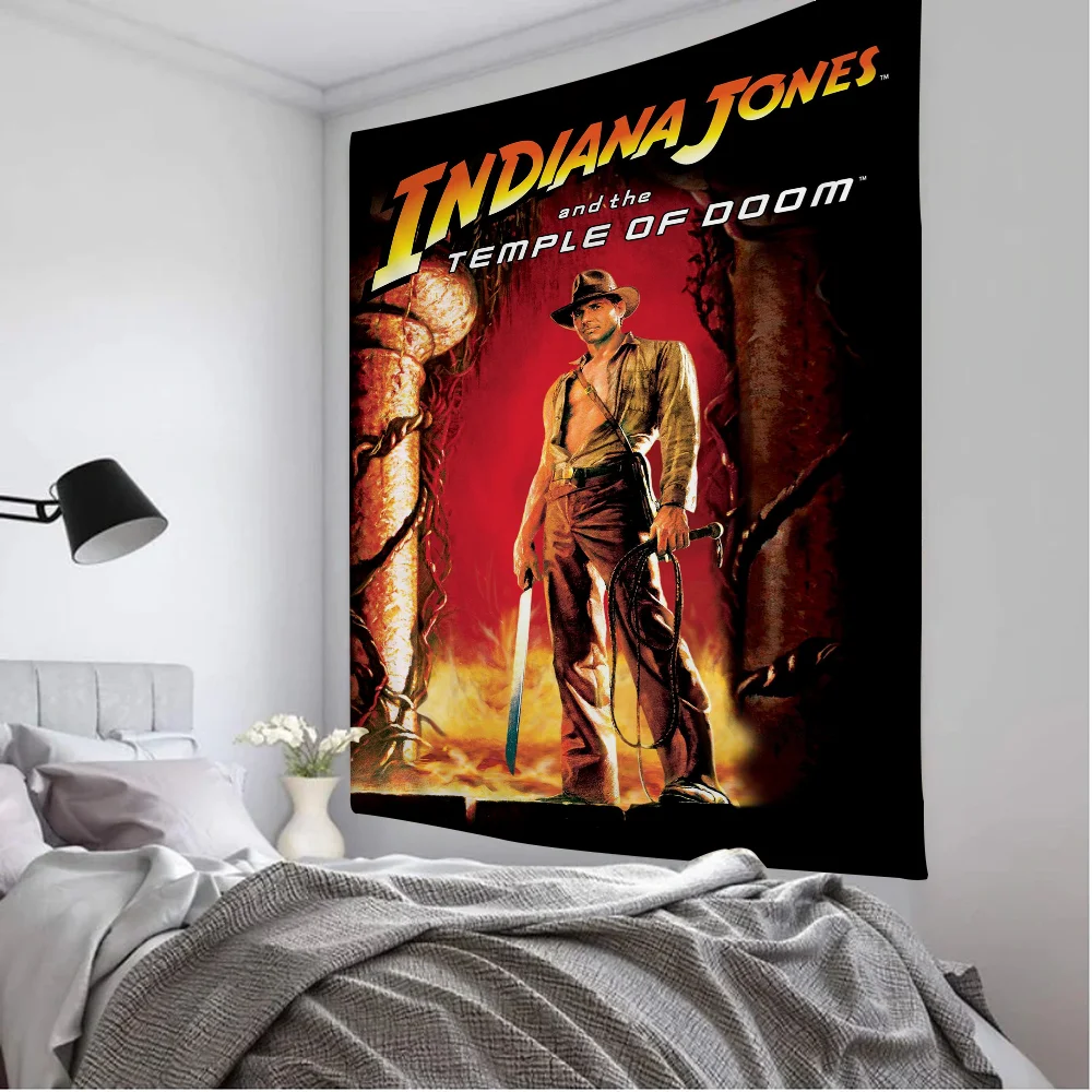 Фильм Индиана Джонс мультфильм гобелен хиппи цветок настенные ковры Декор в