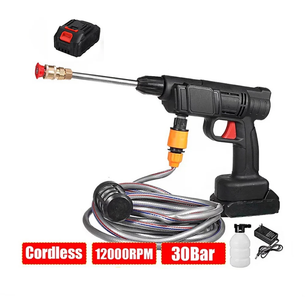 

30BAR Cordless High Pressure Cleaner Washer Spray Water Gun Car Wash Pressure Water Cleaning Machine