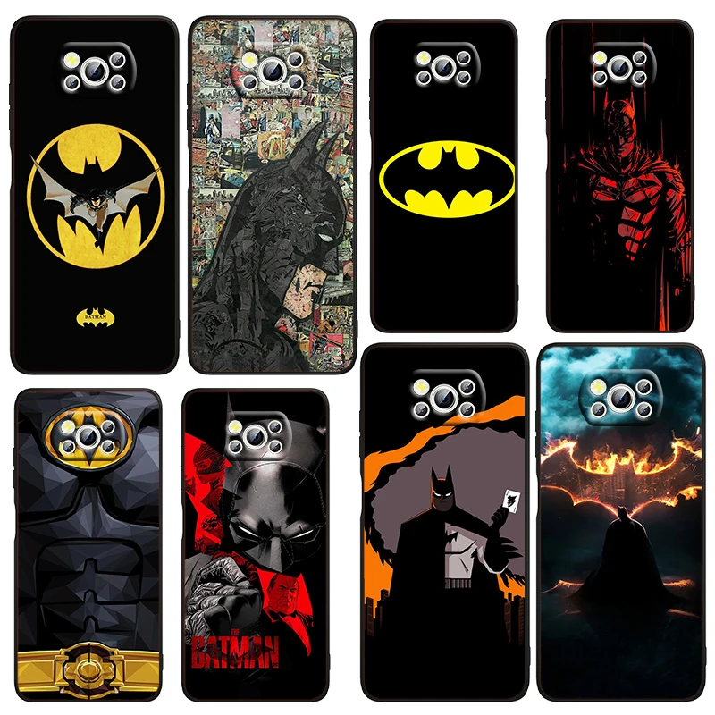 

Justice Cute Batman Heroes Phone Case For Xiaomi Mi Poco X4 X3 NFC F4 F3 GT M5 M5s M4 M3 Pro C40 C3 5G Funda TPU Black Cover