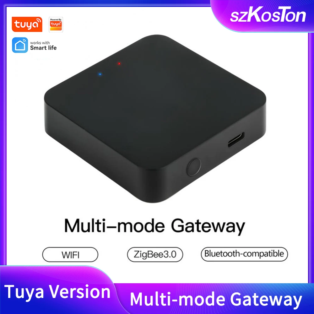 

Tuya Zigbee 3.0 WiFi Bluetooth Multimode Gateway Smart Wireless Gateway Hub Voice Control Alexa Google Smart Life APP Remote
