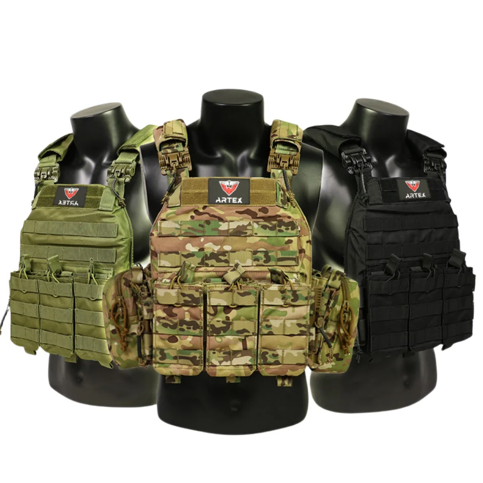 

Artex 1000D Nylon Fabric Quick Releaseable 6094K Tactical Vest With Triple Magazine Pouch