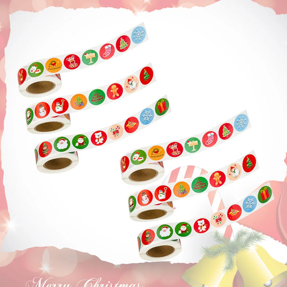 

Stickers Christmas Gift Tag Envelope Labels Presentsantaholiday Sealing Candy Favors Merry Personalised Sticker