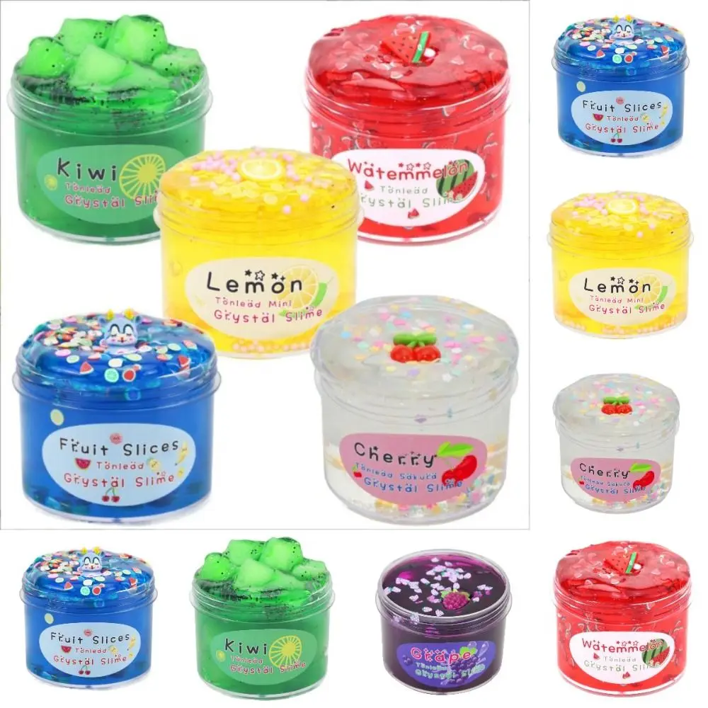 

Soft Stretchy Diy Butter Slimes Fruit Set 70ml Clear Slime Scented Toy Slimes Making Set Sludge Toys Party Toy Light Clay Toys