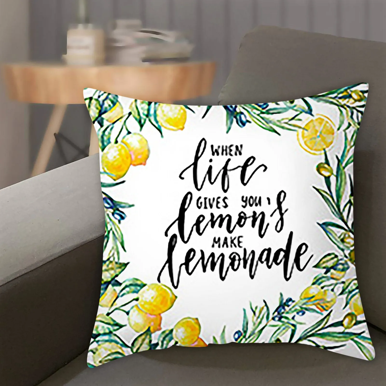 

Lemon Summer Home Sofa Cover Decorative Cushion Pillowcase Throw Pillows Covers
