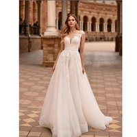 charming boho wedding dress elegant o neck sleeveless appliques tea length button bridal gown custom for women vestidos de noiva
