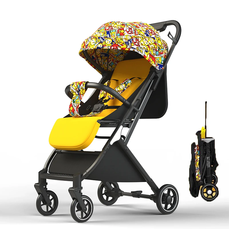 

Baby stroller high landscape light can sit and lie down baby stroller folding children's Trolley carry on carportable stroller