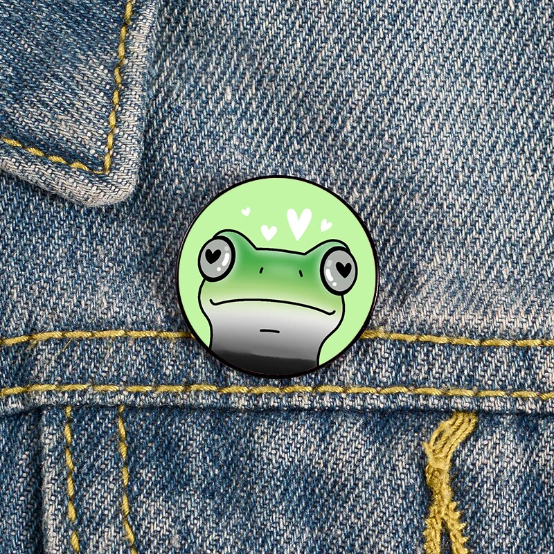Bigender с рисунком лягушки Pin обычные броши рубашка лацкан учитель сумка рюкзак