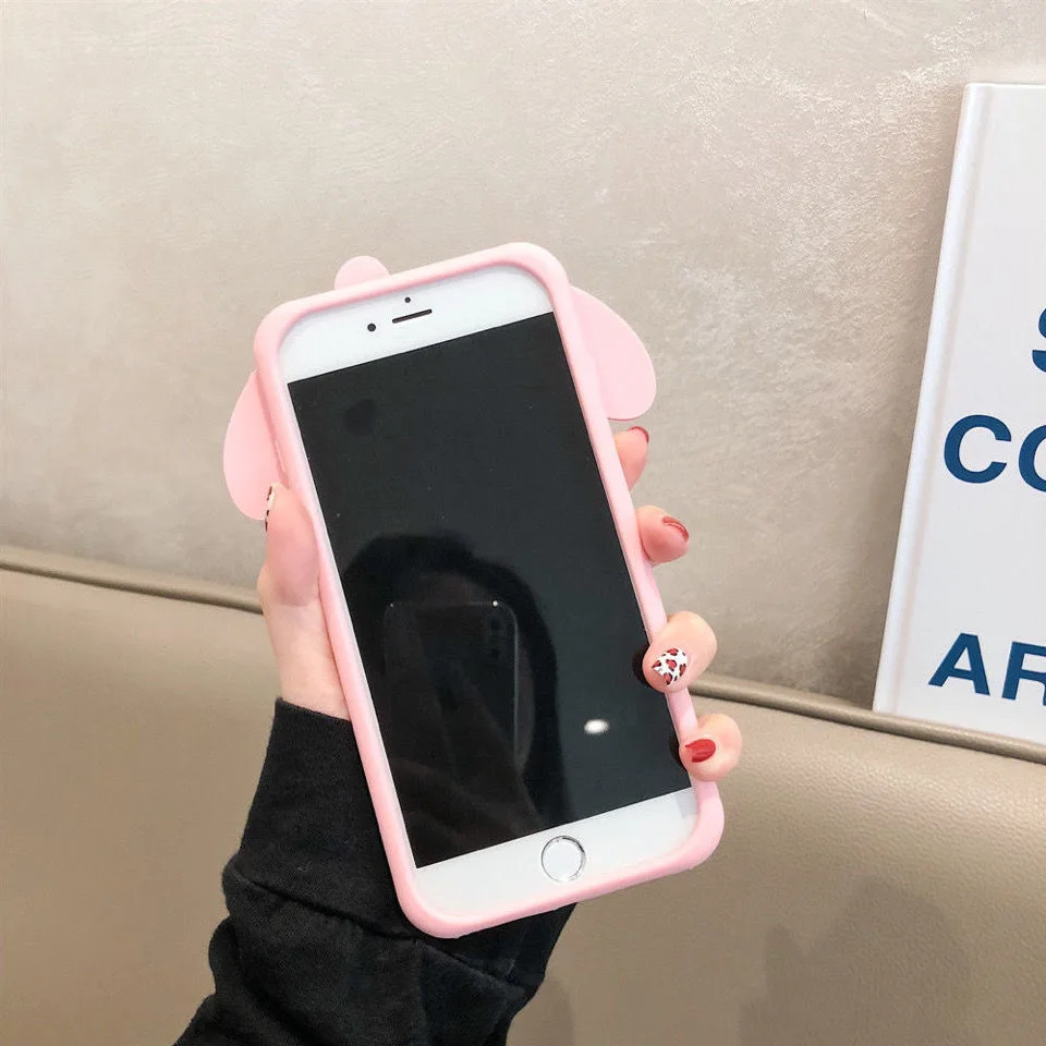 Pom Pom Purin Cinnamoroll My Melody 3D Stereoscopic Phone Cases For iPhone 11 Pro Max XR XS MAX X Back Cover