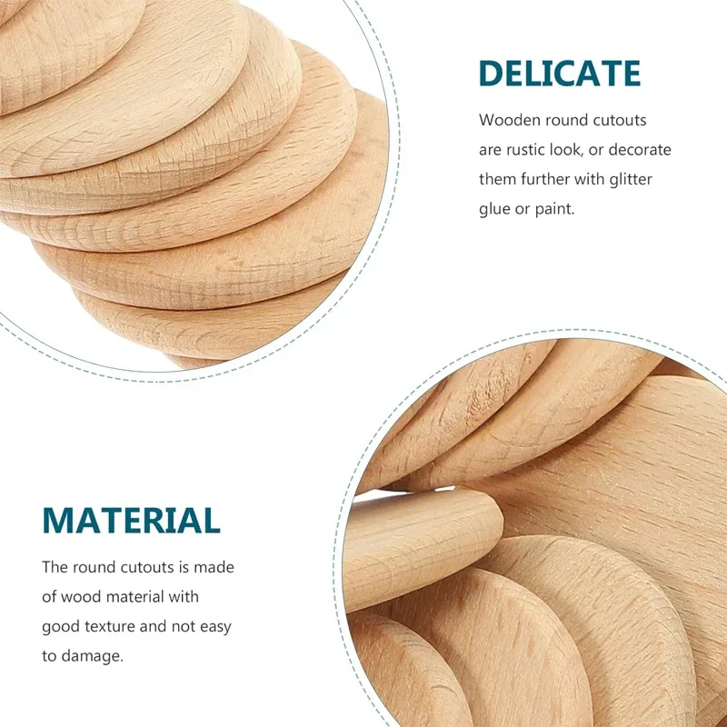 10 шт. 3 8 см незавершенные деревянные пустые диски ломтики монет жетоны для DIY