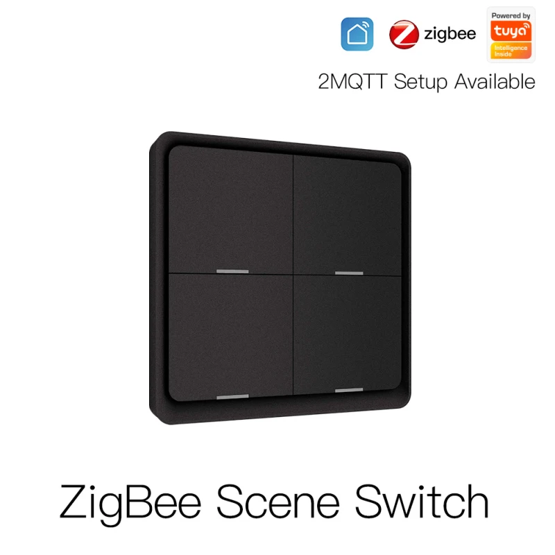 

1/2/3/4Gang Tuya ZigBee Wireless Scene Switch Smart Life 12 Scene Modes Push Button Switch Battery Powered Automation Controller