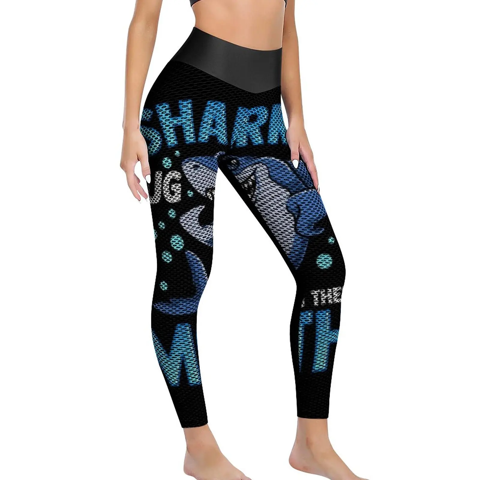 

Cute Funny Shark Leggings Hug Using Their Mouth Fitness Yoga Pants High Waist Retro Leggins Sexy Stretchy Graphic Sports Tights