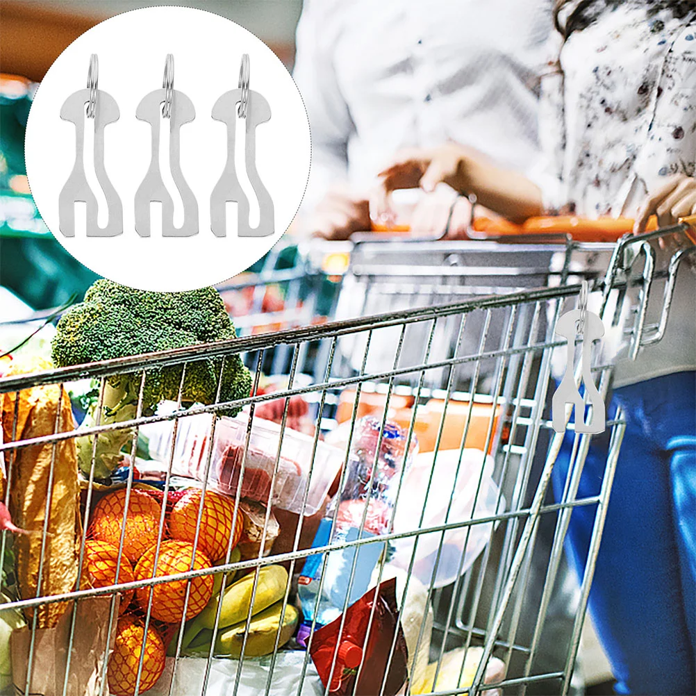 4 шт. тележка жетон для покупок металлический брелок ключей бирка продуктов