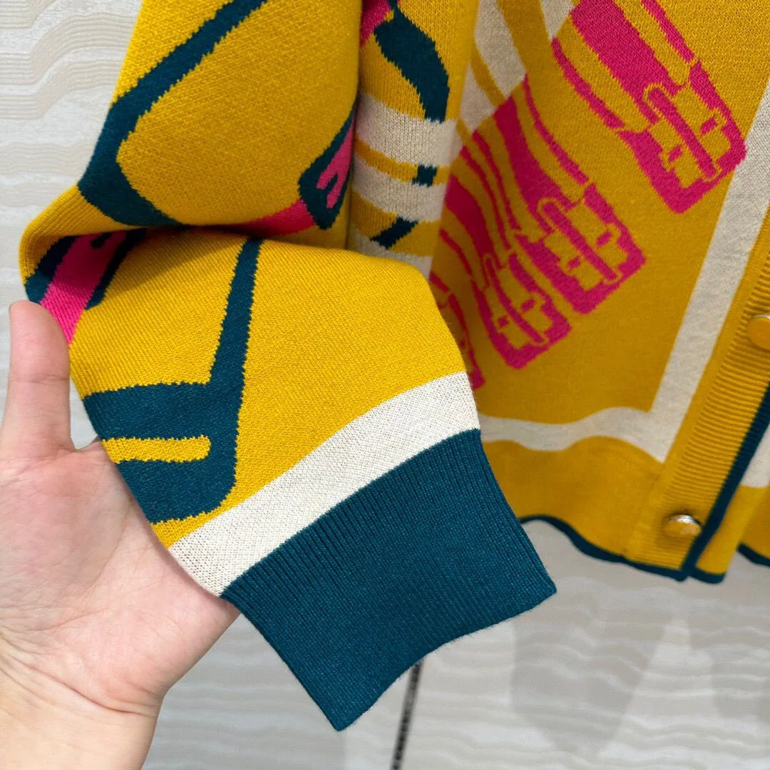 Новинка 2024 модный шерстяной кашемировый контрастный женский свитер с V-образным